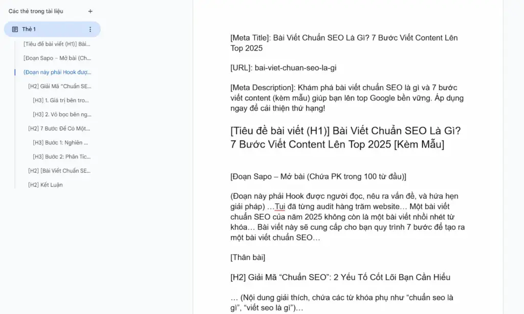 Mẫu bài viết chuẩn Seo cho người mới bắt đầu