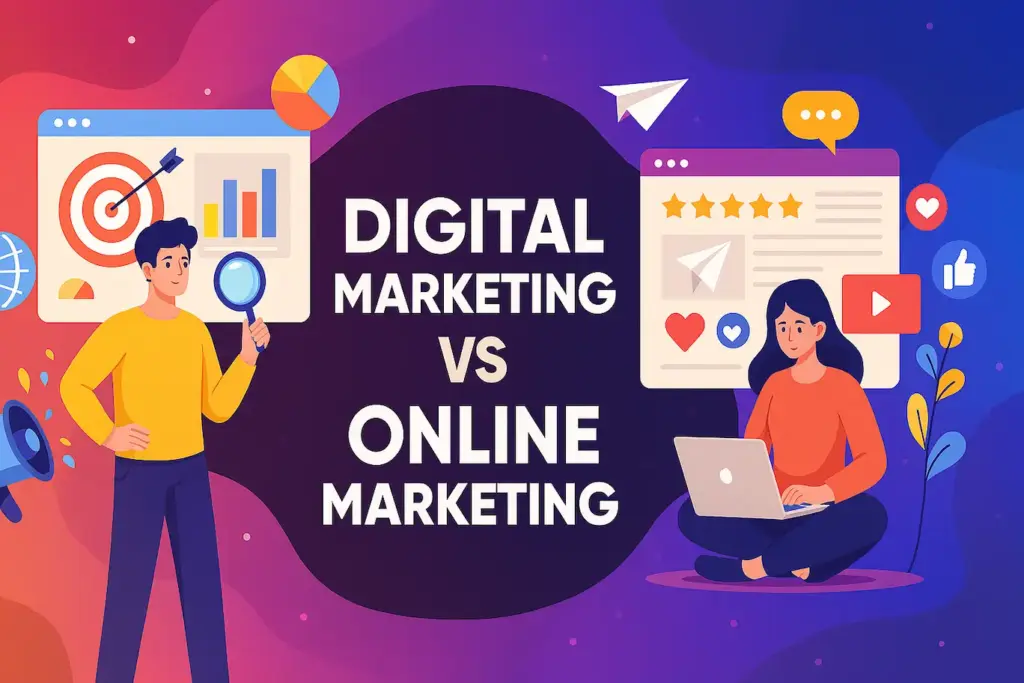 Sự khác biệt giữa Online Marketing và Digital Marketing