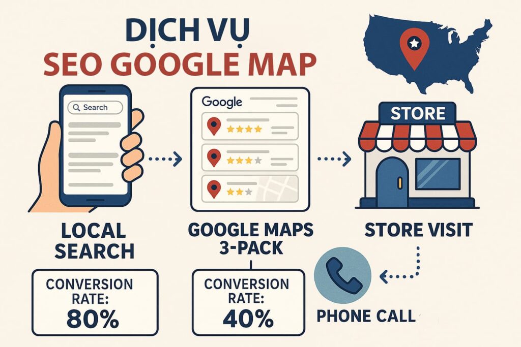 Khám phá các dịch vụ Google Maps toàn diện: xác minh, SEO top bản đồ, quản lý đánh giá 5 sao.